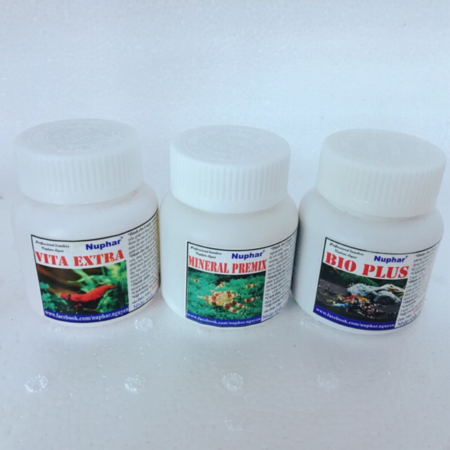 [HCM]Combo MINERAL PREMIX Nuphar - VITAMIN - BIO PLUS (men tiêu hóa) Nuphar : NUÔI CÁ KHOẺ RE ?????? - Mineral Premix