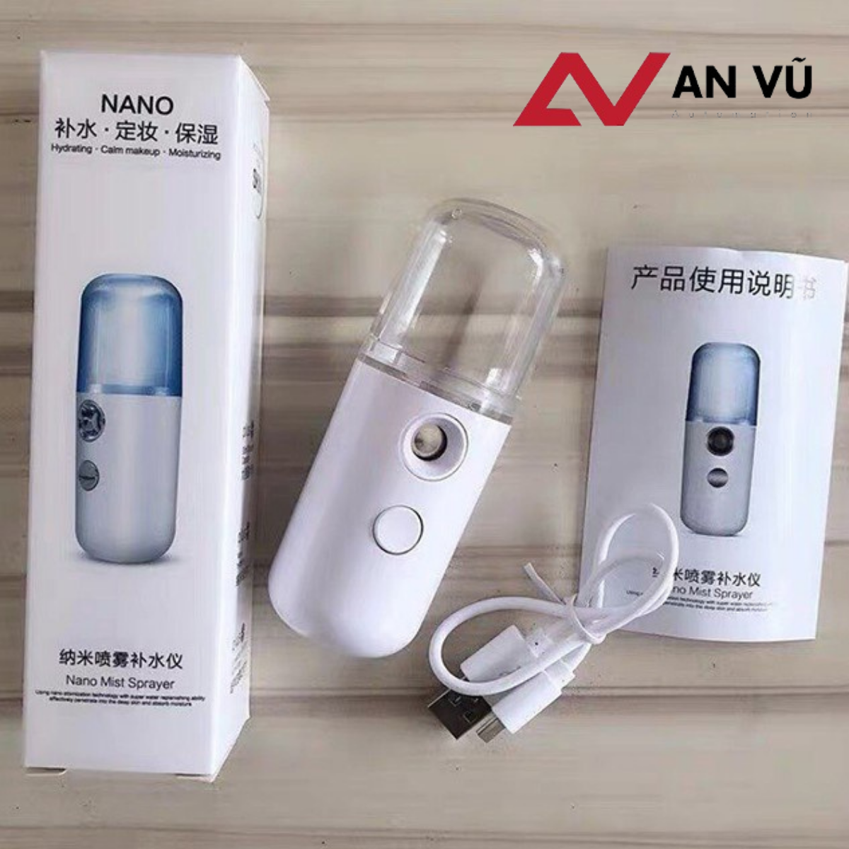 Máy xông mặt mini - phun sương nano