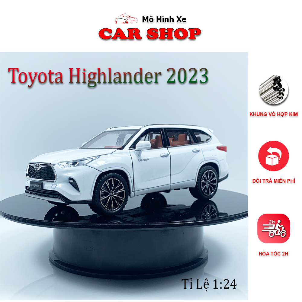 Mô hình xe Toyota Highlander 2023 tỉ lệ 1 24 Jinlifang