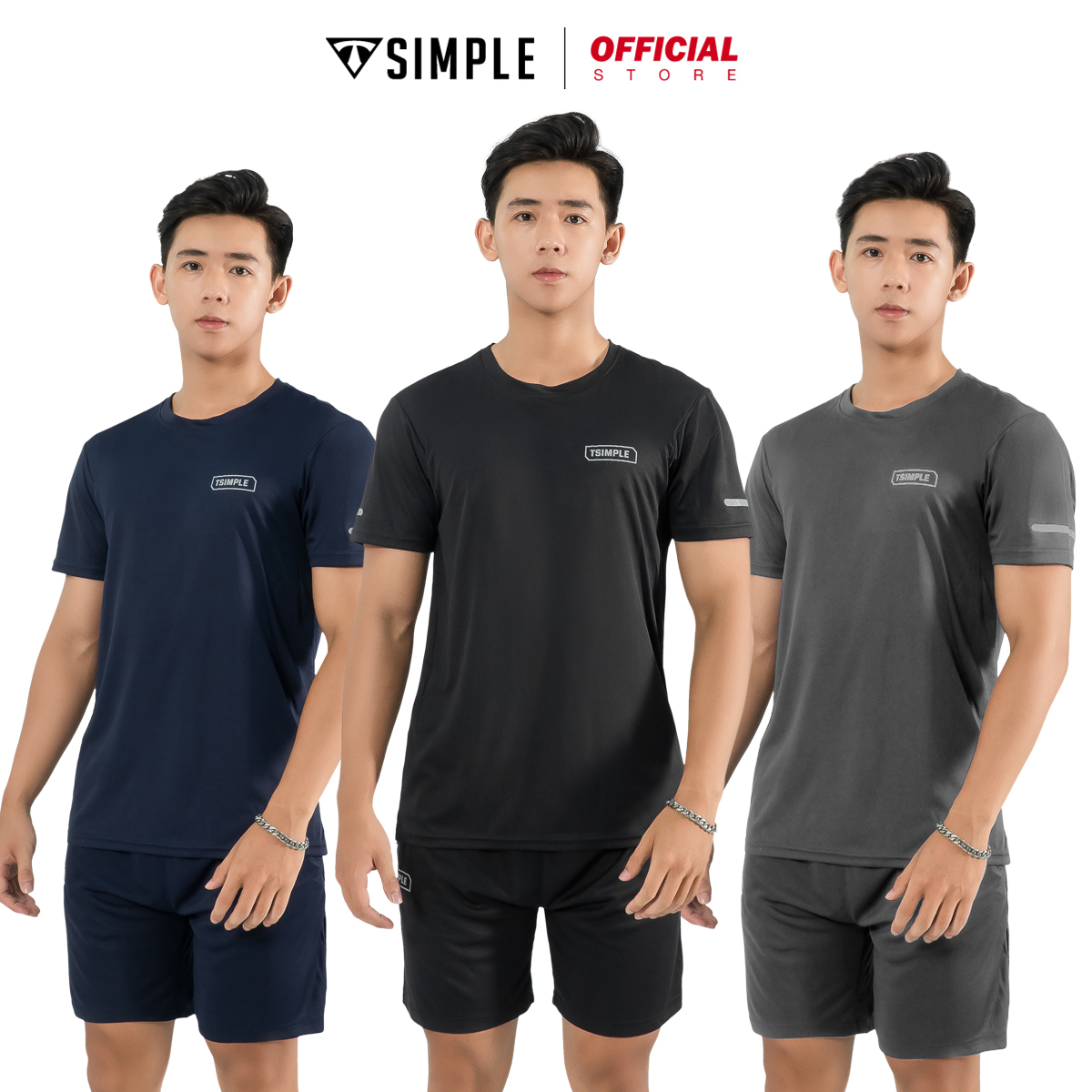 Bộ Thể Thao Nam TSIMPLE quần áo tập gym vải thun lạnh thoáng mát co giãn năng động thời trang MSSBHP1