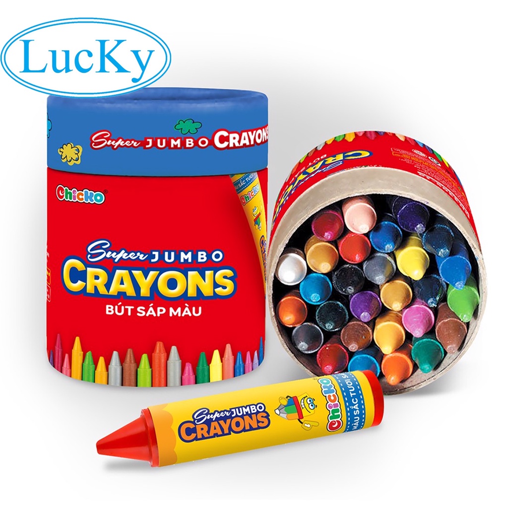 Bút Sáp Màu Duka Super Jumbo Crayons 18 Màu DK 3305 - 18 An Toàn Cho Trẻ