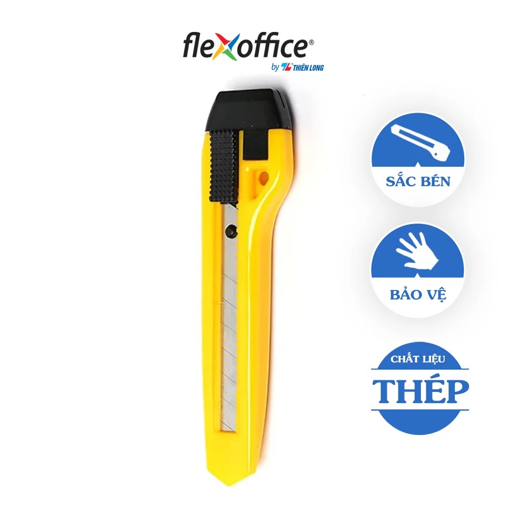 Combo 2 món dao rọc giấy flexoffice fo-kn02 và lưỡi dao rọc giấy flexoffice fo-bl02