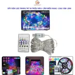 Dây Đèn LED Trang Trí Ngọc Trai 16 Triệu Màu Có App Điều Khiển Cảm Biến Theo Nhạc, Dây Dài 10m- 20m