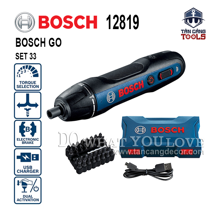 Máy vặn vít điện tử gen 2 33 chi tiết bosch go 12819