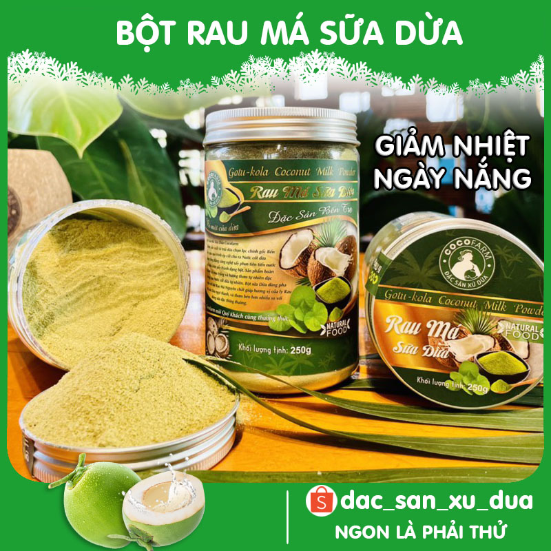 [HCM]Bột Rau Má Sữa Dừa Cocofarm 250g  - Giải nhiệt ngày nắng