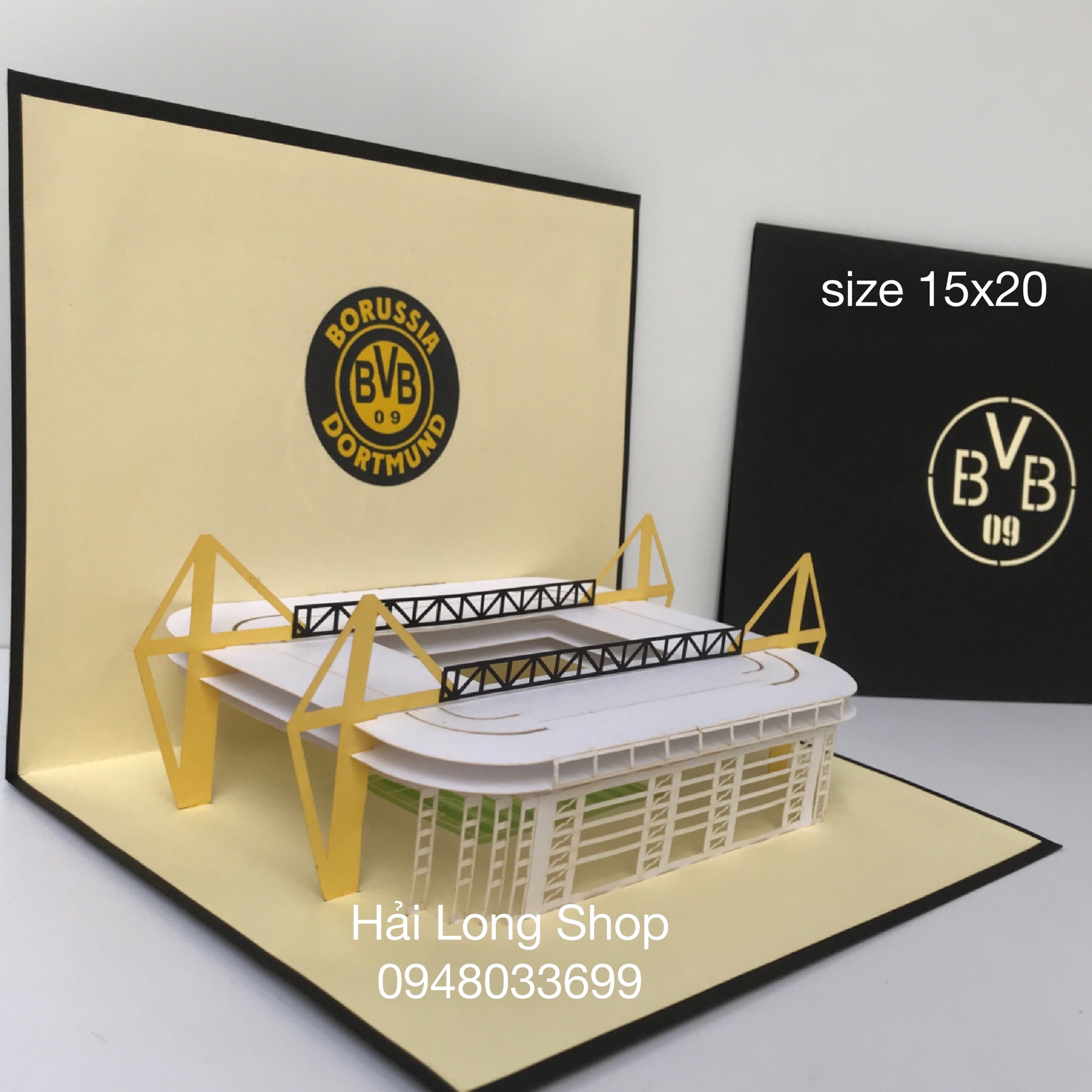 Sân bóng bvb 09 - stadium - thiệp 3d