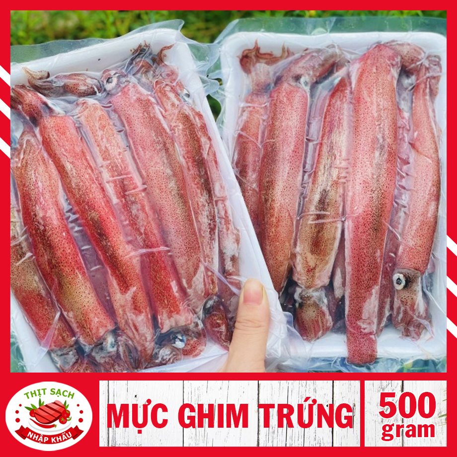 [ Chỉ giao HCM ] Mực ghim trứng Phú Quý - Mực trứng thơm ngon ( Khay 500gram ) Làm mực chiên nước mắm, mực hấp
