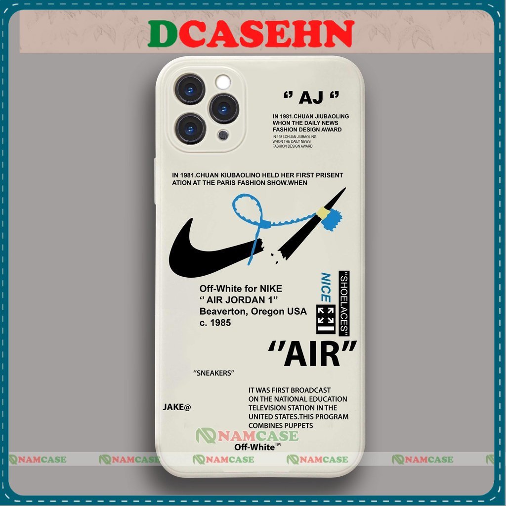 Ốp lưng iPhone Nike cạnh viền vuông silicon dẻo cho iphone 6/6s/7/8/X/XS/XR/11/12/13 Pro Plus Max cute đẹp dễ thương