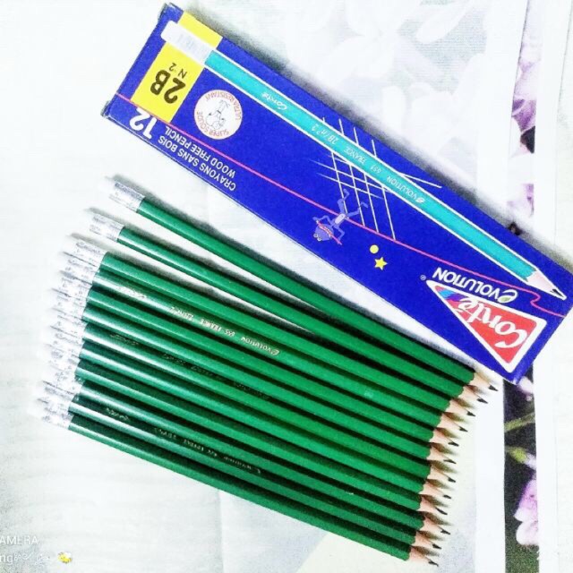 12 cây bút chì 2b bút chì xanh conte pháp viết chì xanh học sinh viết chì xanh conte pháp