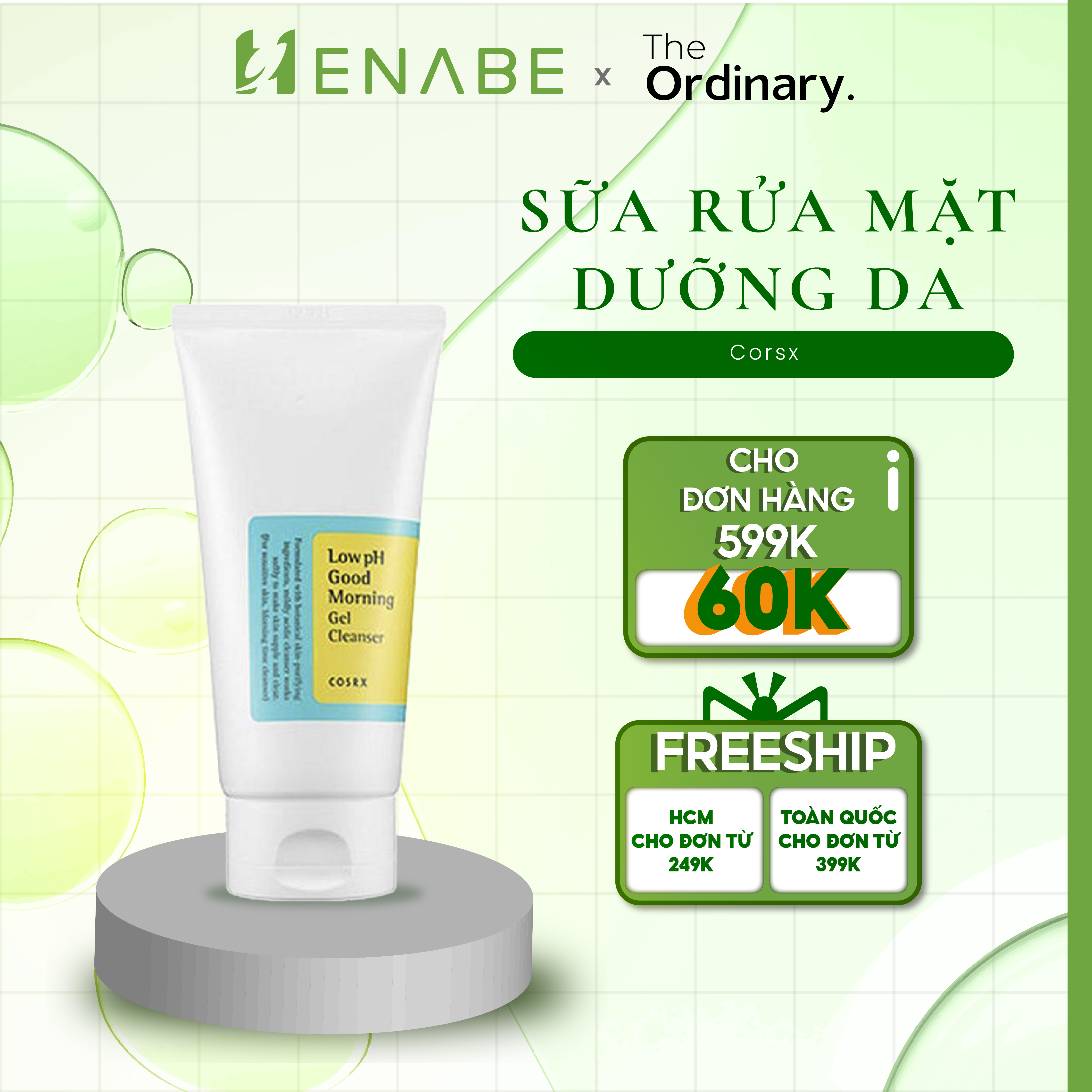 Sữa rửa mặt cosrx low ph good morning gel cleanser 150ml Làm sạch da mặt nhẹ nhàng làm sạch sâu