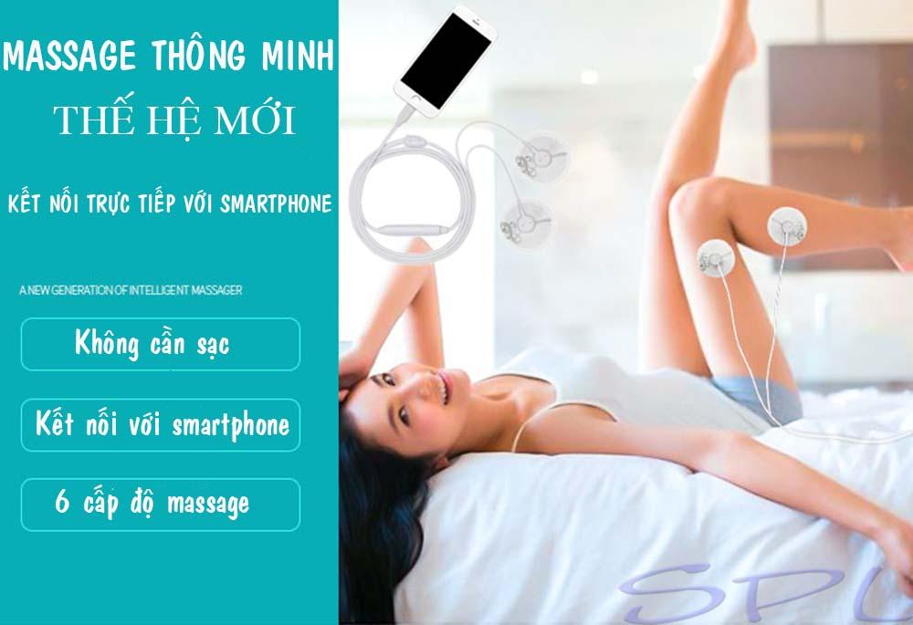 Máy matxa massage toàn thân,massage xung điện kết nối Smartphone giảm cơn đau nhức cổ vai gáy