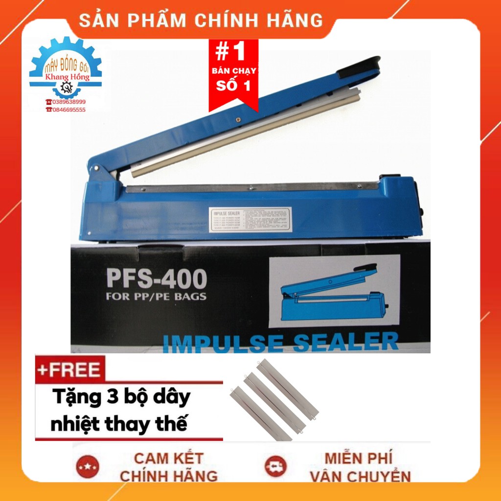 Máy hàn miệng túi nilon 40cm pfs-400 hàng chính hãng bảo hành 6 tháng
