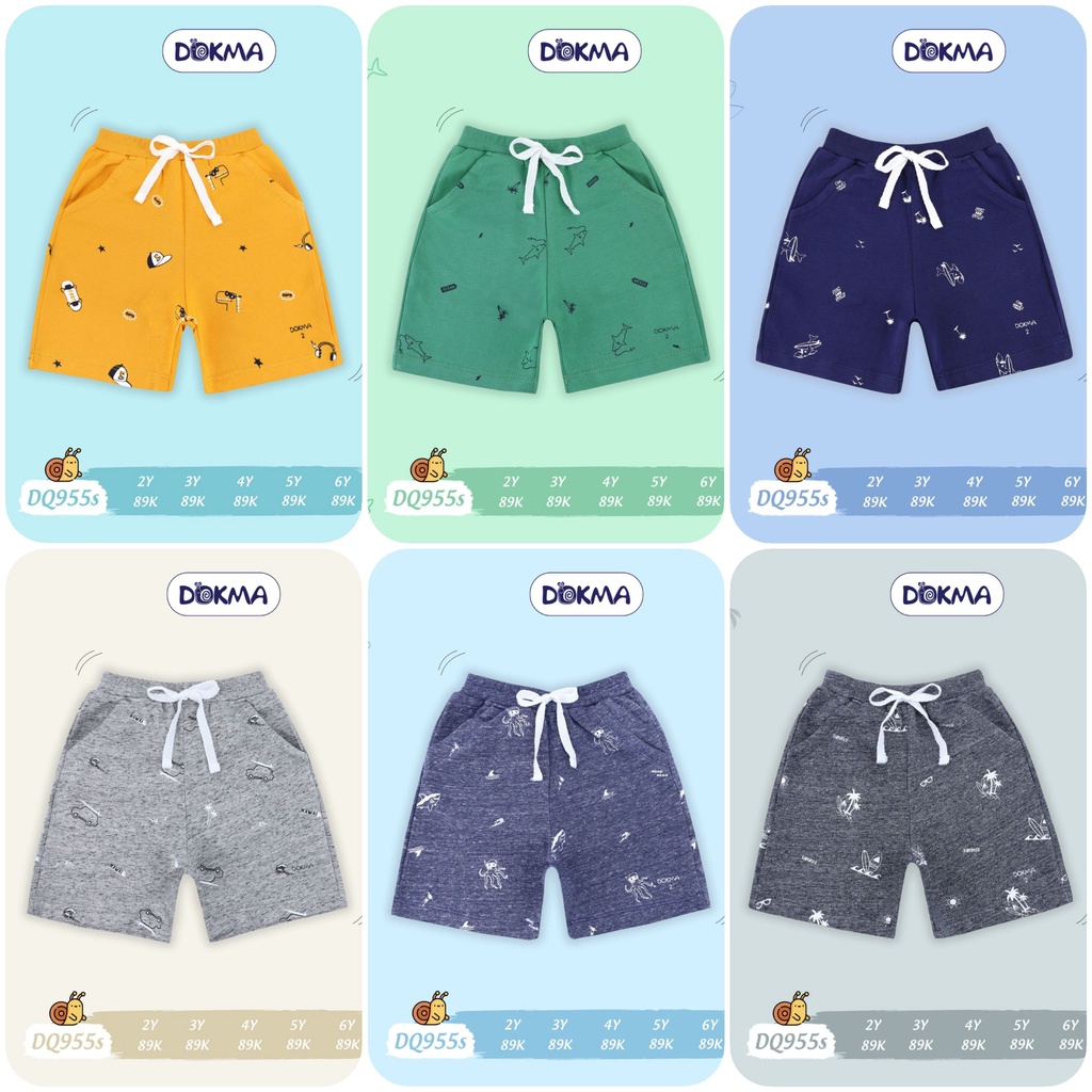 Quần đùi bé trai Dokma – chất cotton hữu cơ siêu mềm thoáng