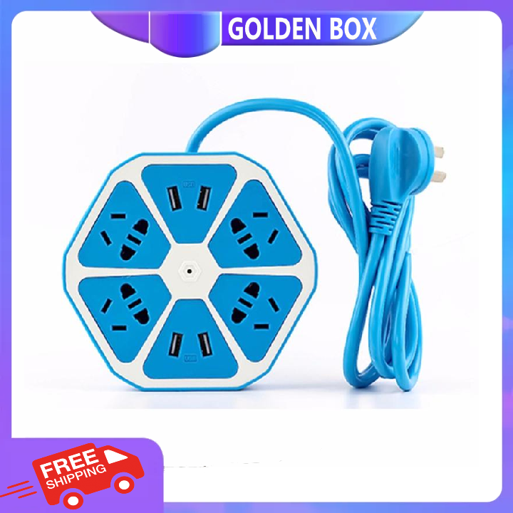 Ổ cắm điện đa năng Panda hình trái cam kèm 2 cổng USB
