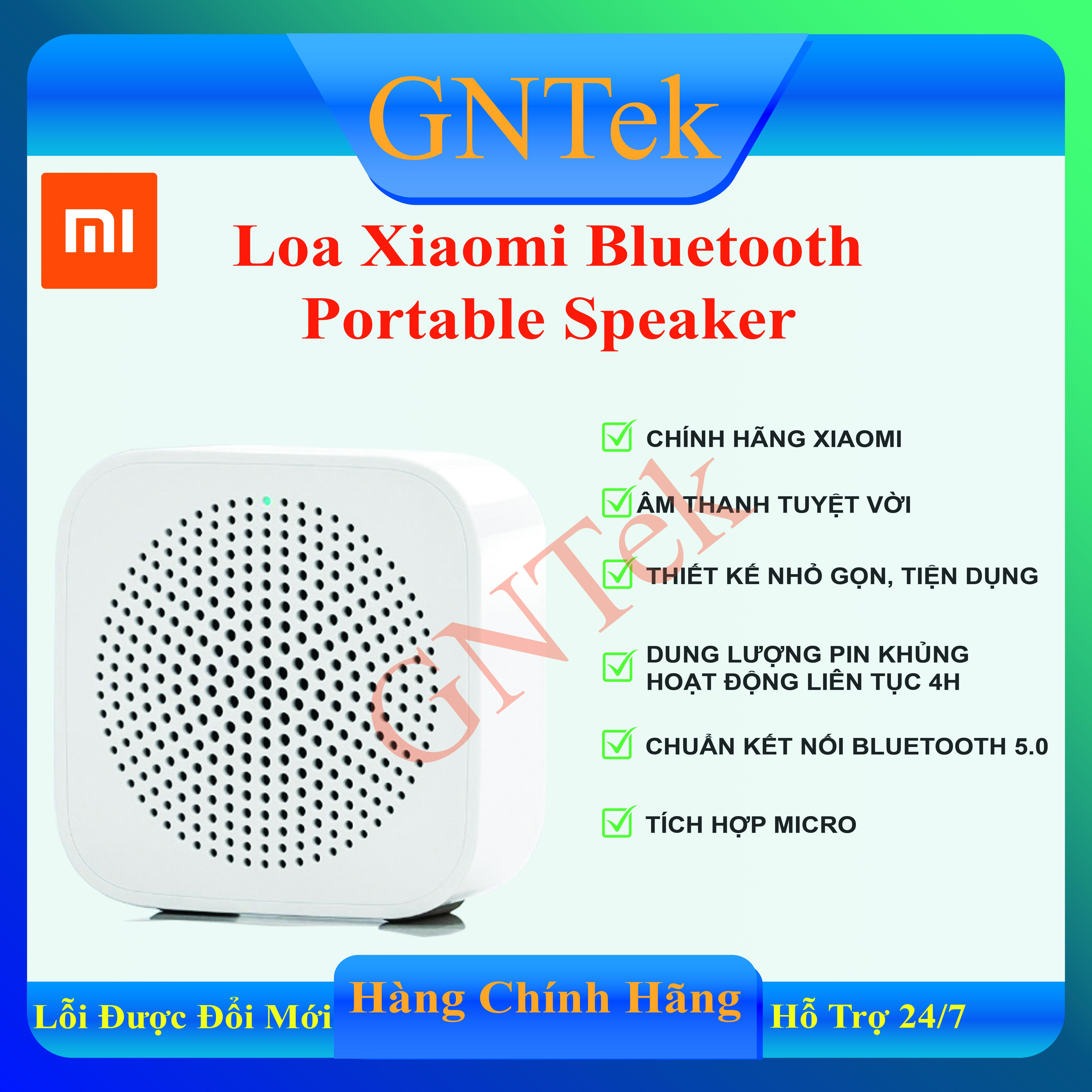 [Miễn phí Ship] [CHÍNH HÃNG XIAOMI] Loa bluetooth di động bỏ túi Xiaomi Compact Speaker 2 - Kết nối Bluetooth, Có tích hợp Micro, Âm thanh tuyệt vời