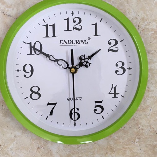 Đồng hồ 24cm treo tường màu xanh
