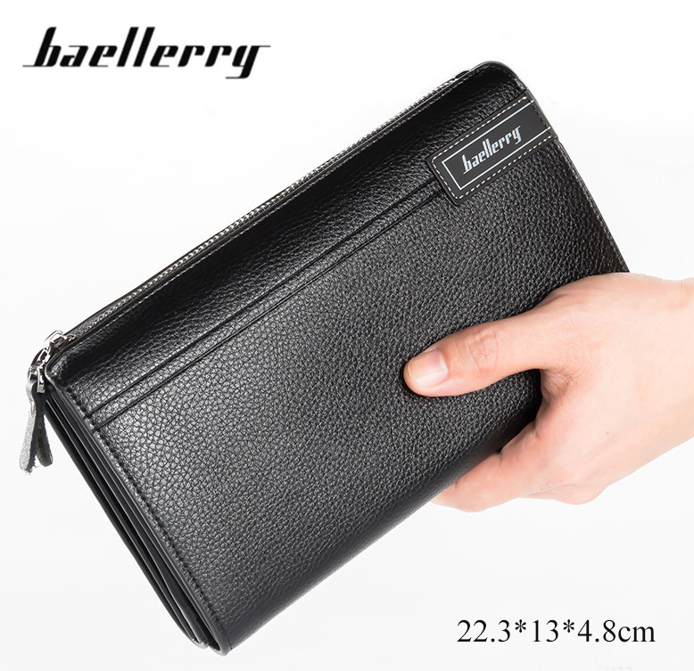 Ví da nam baellerry s-1001, s-1081 bóp da nam, ví dài cầm tay nam baellerry phong cách hàn quốc, chất liệu cao cấp, rộng rãi và tiện dụng - mygood