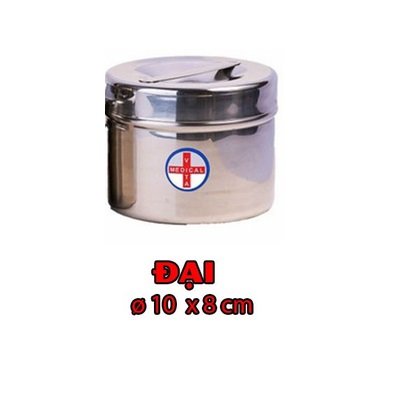 Hộp gòn inox vita đúc đại 10cm x 8cm có nắp
