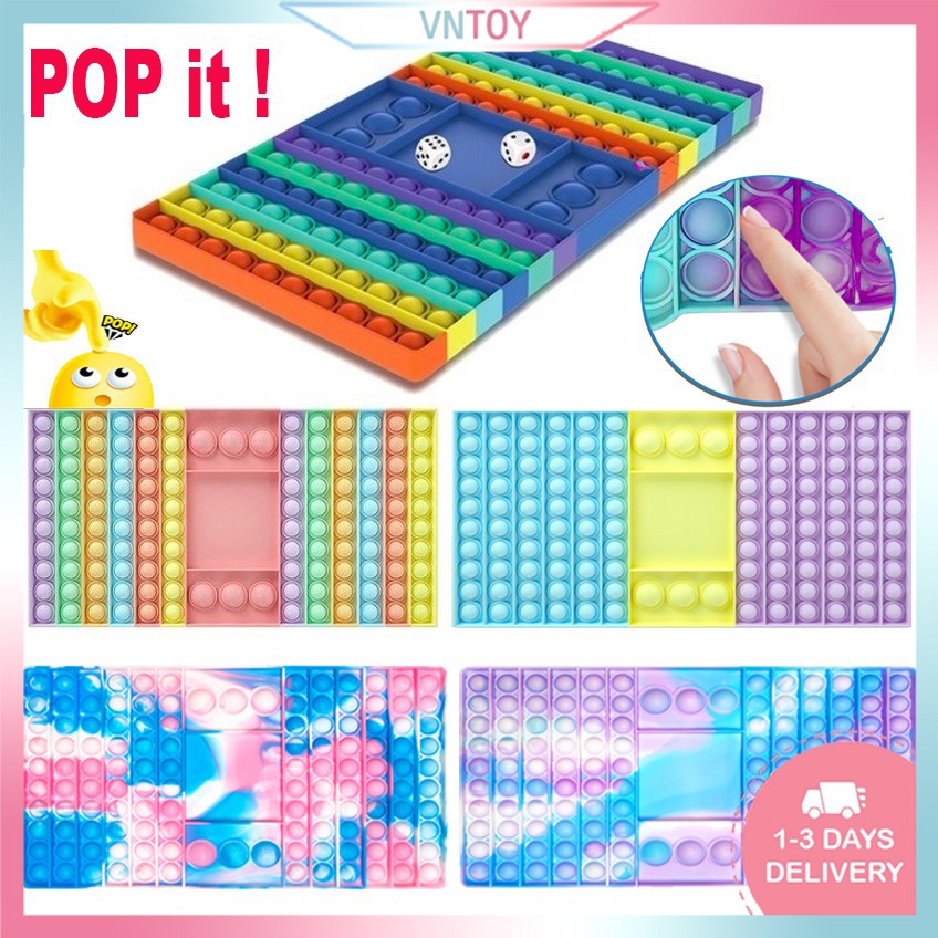 Bàn Cờ Push Pop It Bubble Sensory Đồ Chơi Giảm Căng Thẳng đồ Chơi Bóp Bong Bóng Thư Giãn Xả Stress