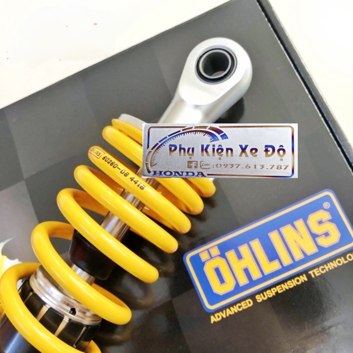 Phuộc Ohlins 1:1 (tặng kèm lò xo Đen+Núm Vàng)-Vario/Ckick/LEAD/Vision/Freego/Grande/...