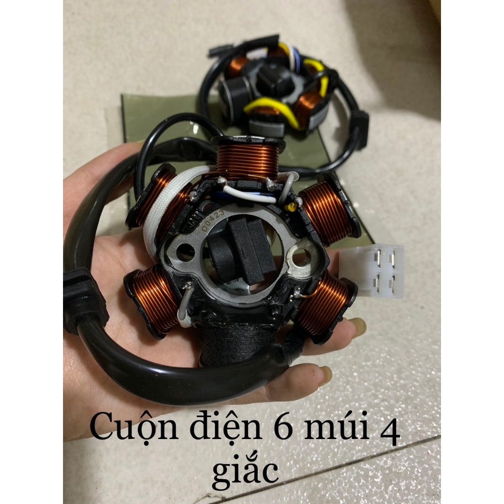 Cuộn Điện( Mâm Lửa) 6 Múi 4 Chấu Cắm Cho Xe Dream/ Wave tàu hàng indo Honda