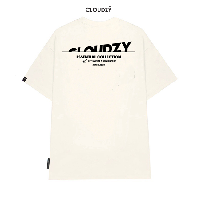 Áo thun nam nữ unisex tay lỡ phông local brand form rộng teen cổ tròn oversize cotton màu đen trắng tee CLOUDZY CROP