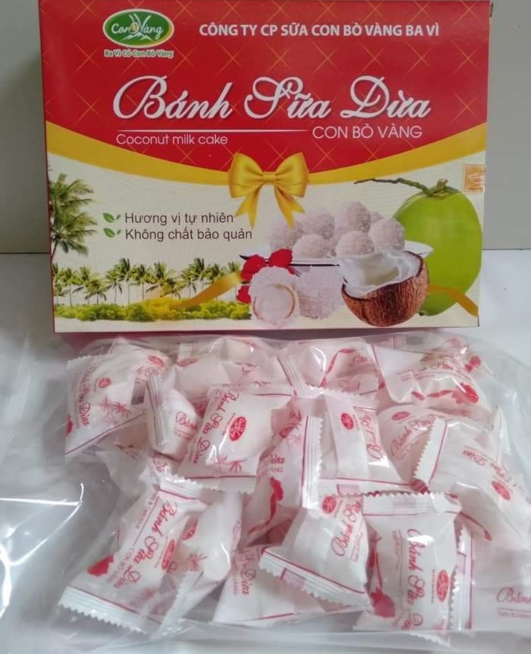 Bánh sữa dừa non con bò vàng 250gr