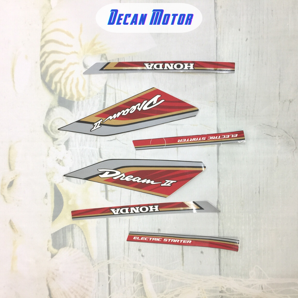 Tem dán xe máy Dream, chất liệu tem 3 lớp bền đẹp, không bay màu D09