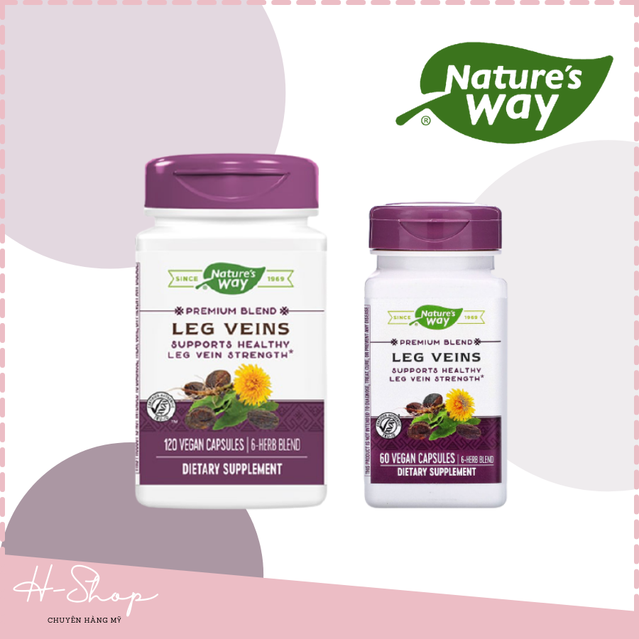 Viên giảm giãn tĩnh mạch Nature’s Way Leg Veins 60 viên - 120 viên