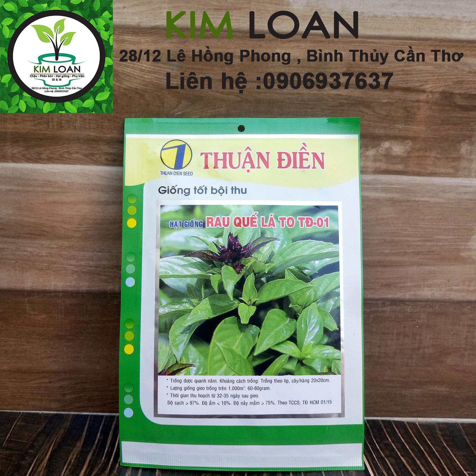 Hạt giống rau quế lá to Thuận Điền gói 10g