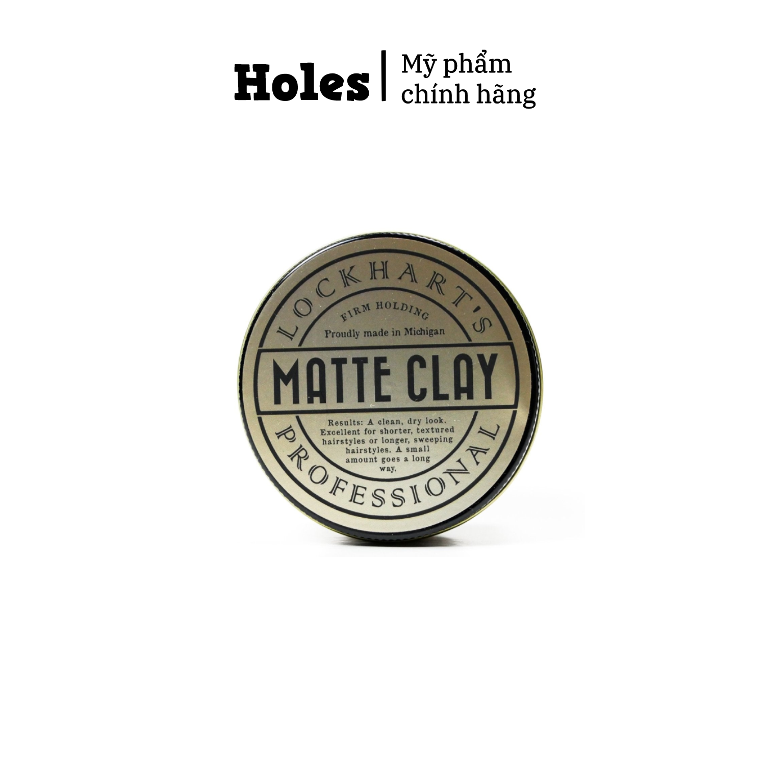 Sáp vuốt tóc Lockhart's Matte Clay Medium Hold