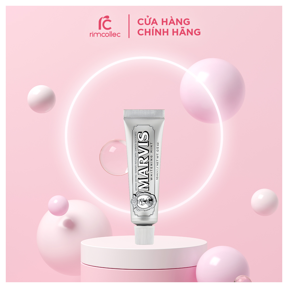 Kem đánh răng marvis whitening mint mini 10ml