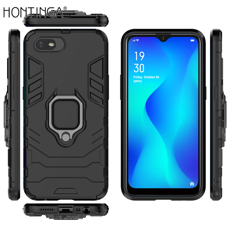 Honinga Vỏ Bọc Giáp Người Sắt Dành Cho OPPO A1K Realme C2 Ốp Lưng Ốp Cứng Bảo Vệ TPU Sang Trọng Ốp Lưng Điện Thoại Với Giá Đỡ Nhẫn Đeo Ngón Tay, Ốp Chống Sốc Ốp Lưng Điện Thoại Ốp Lưng Mềm Vỏ Cứng Cho Bé Trai Bé Gái Nam Nữ