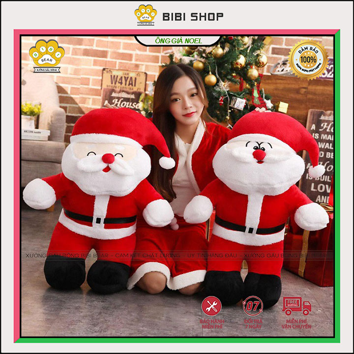 Gối ôm gấu bông ông già noel siêu đẹp