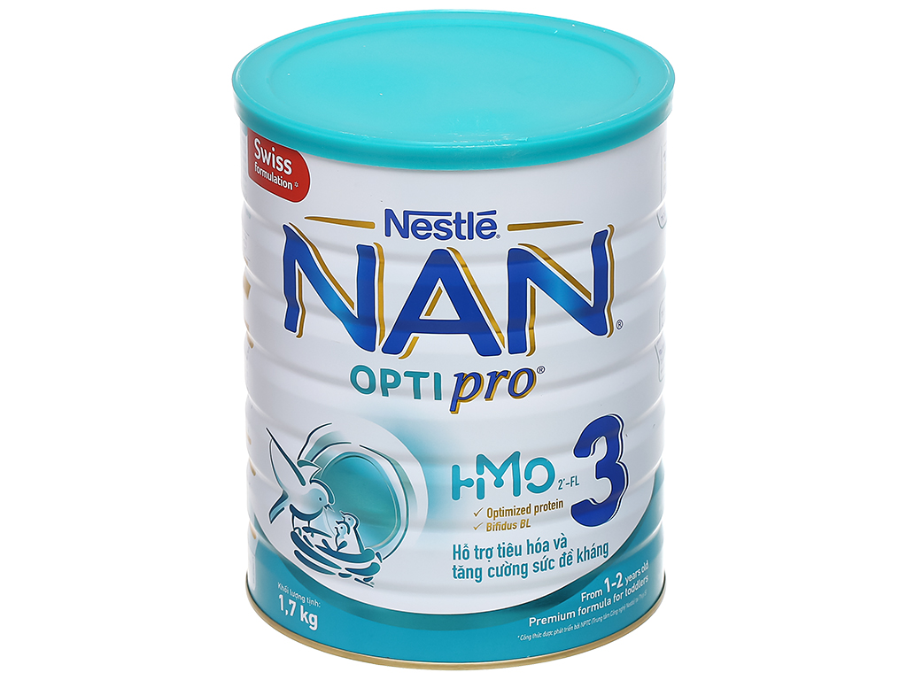 Sữa bột NAN Optipro 3 lon 1.4kg 1 - 2 tuổi