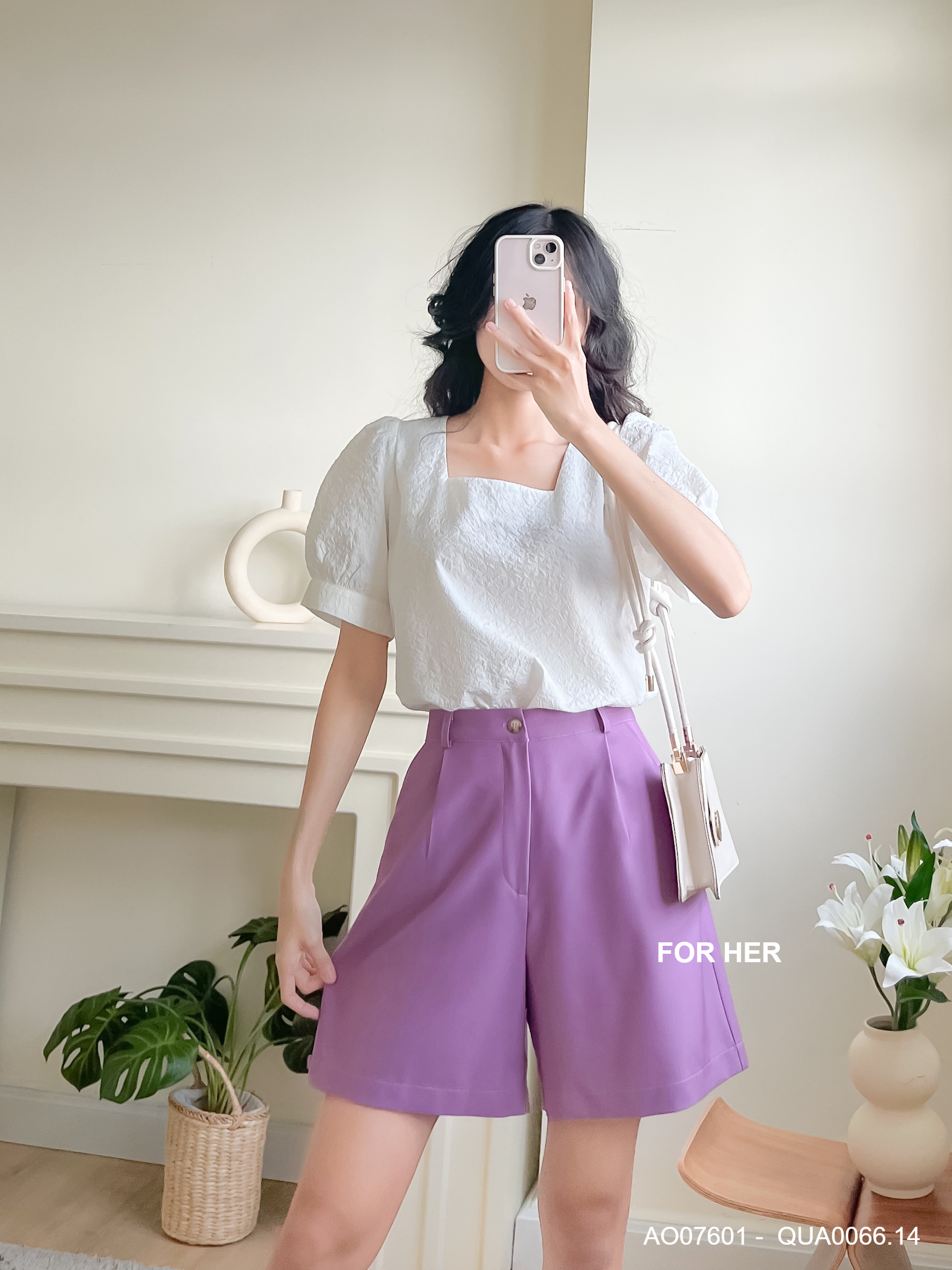 Quần short cài nút qua0066 - for her