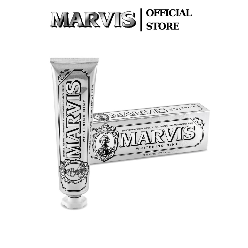 Kem đánh răng marvis whitening mint 85ml giúp làm trắng, thơm miệng và đánh bay mảng bám - marvis