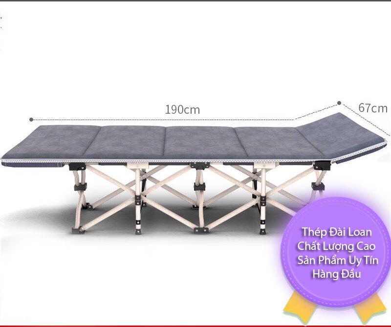 Giường văn phòng gấp gọn có đệm 190cm x 67cm