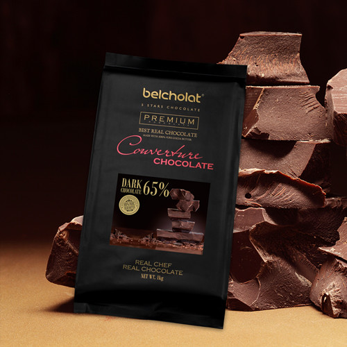 Socola Đen Dark Chocolate Belcholat 65% Block 1kg
