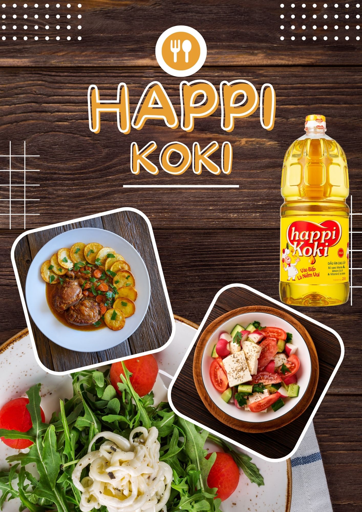 Dầu ăn happi koki 2l
