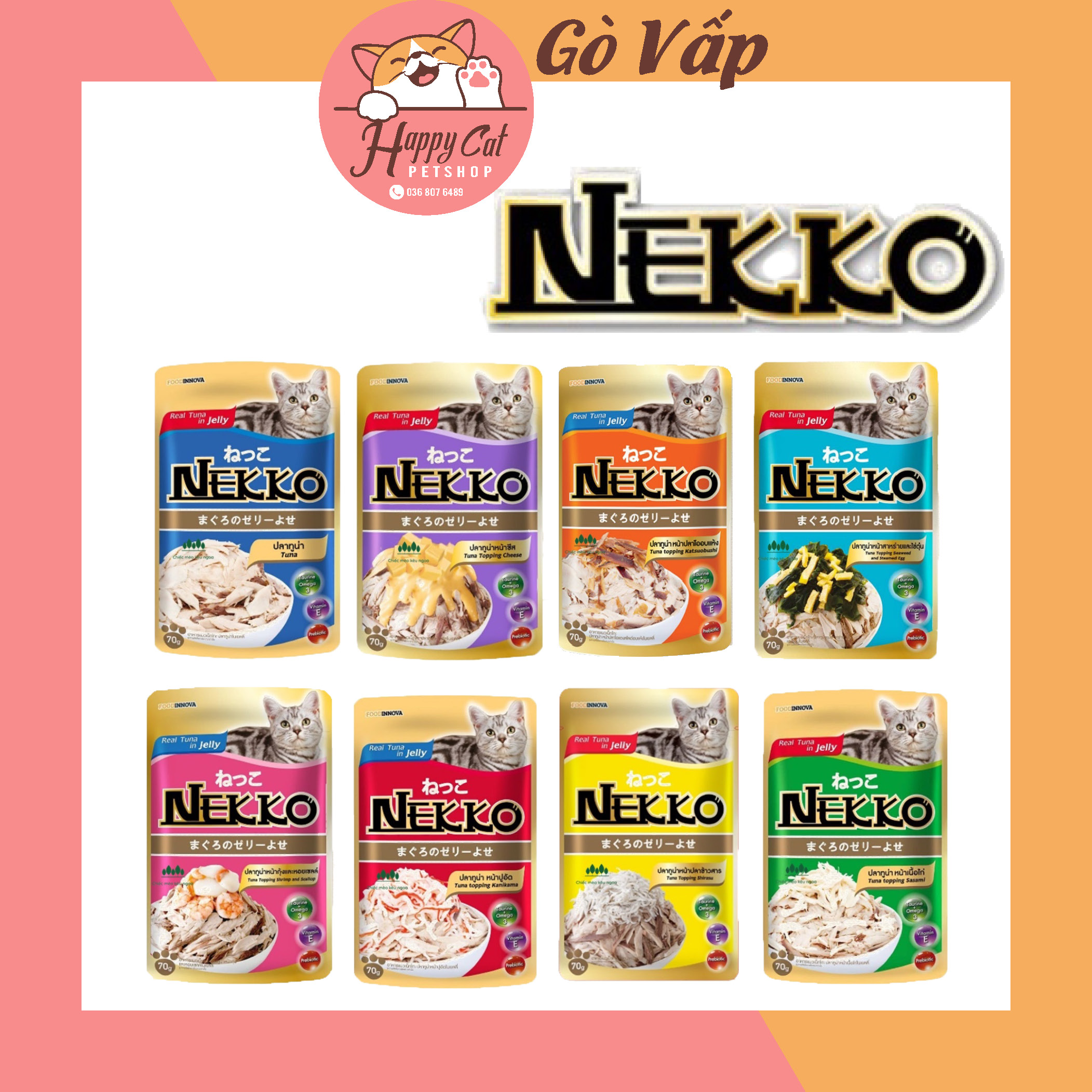 Nekko jelly 70g - Pate nội địa thái - Pate dinh dưỡng cho mèo
