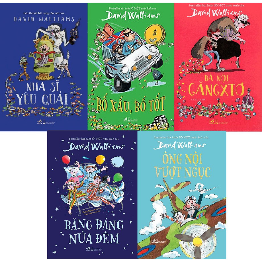 nguyetlinhbook Combo Sách Truyện Thiếu Nhi: Ông Nội Vượt Ngục + Bà Nội Găngxtơ + Bố Xấu Bố Tốt + Nha Sĩ Yêu Quái + Băng Đảng Nửa Đêm (nguyetlinhbook).