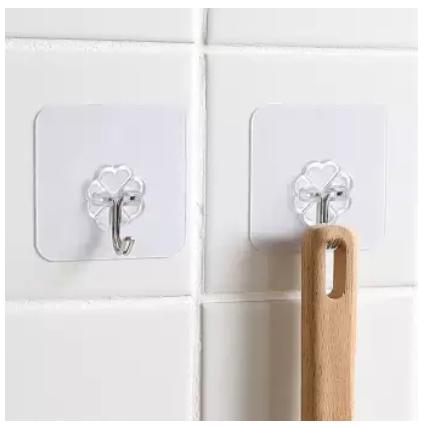 COMBO 100 móc nhựa dán tường chịu lực trong suốt