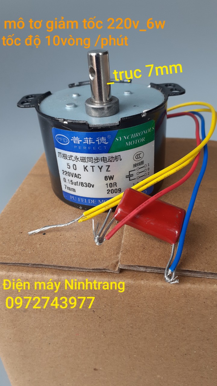 Mô tơ giảm tốc 220V 6W  (50KTYZ)