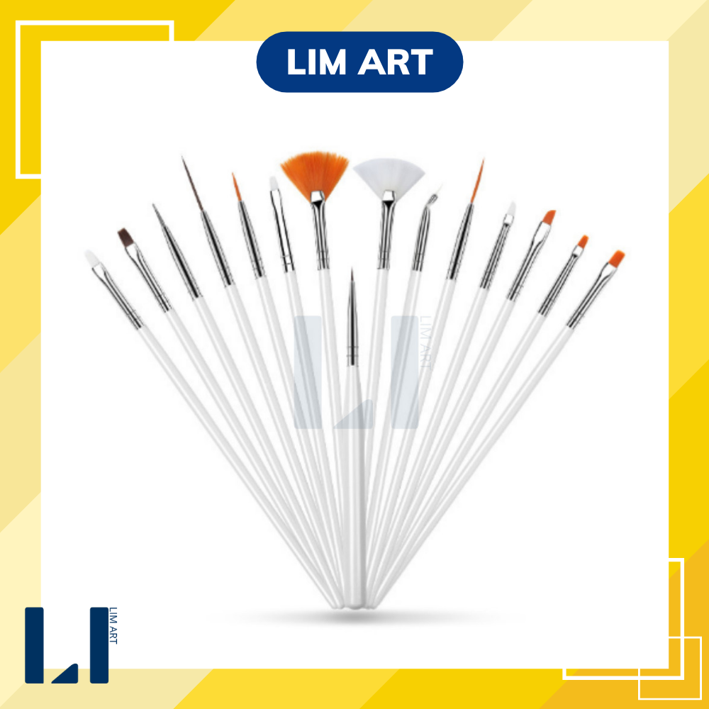 [15 cọ vẽ] Bộ cọ vẽ tranh, vẽ móng, tô tranh số hóa nhiều kích thước