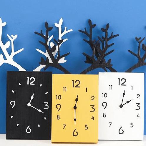 (Tặng Pin) Đồng hồ Treo tường sừng hươu - 5 màu - Đồng hồ Decor DH062