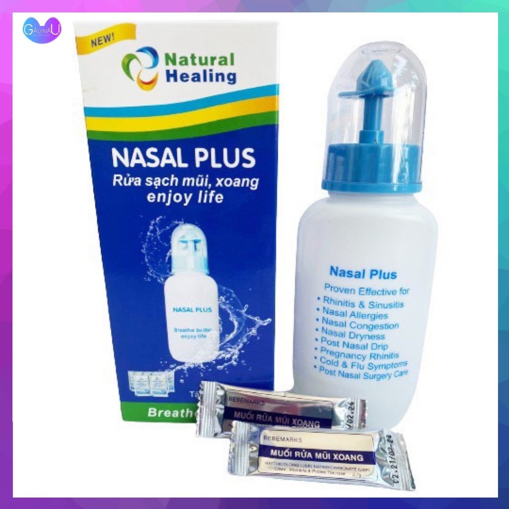 Bình Rửa Mũi Cao Cấp Nasal Plus, Bình Rửa Vệ Sinh Mũi Sạch Bụi Bẩn
