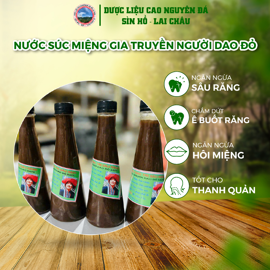 Nước súc miệng gia truyền dân tộc Dao đỏ, hỗ trợ các bệnh răng miệng, sâu răng