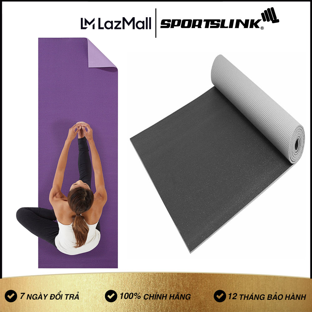 Thảm tập yoga pvc dày 6mm mặt thảm 2 màu