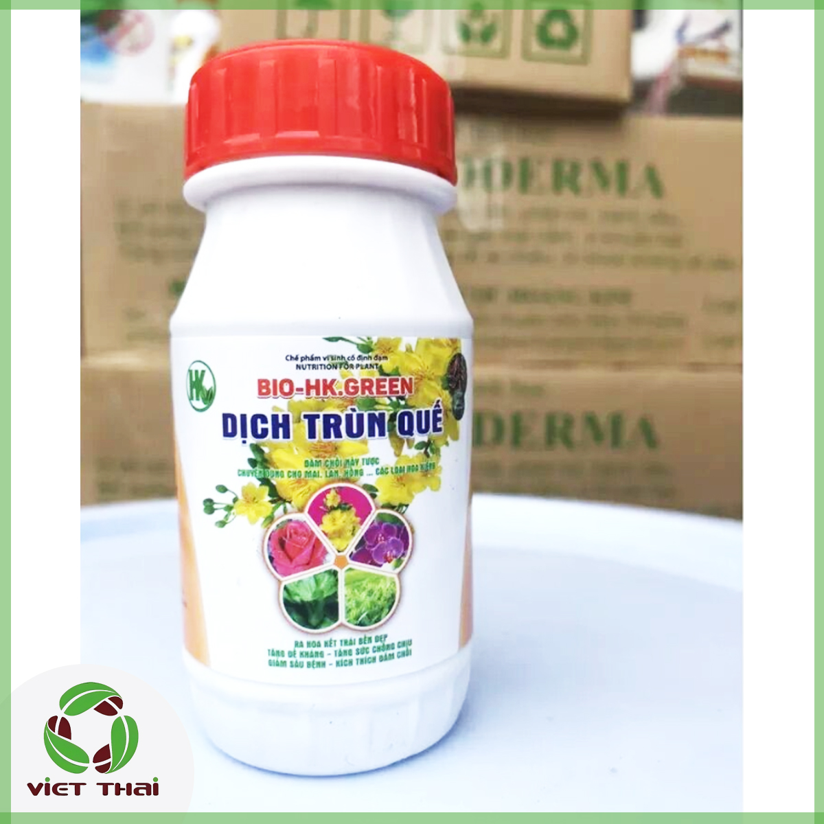 Phân bón hữu cơ dung dịch trùn quế đậm đặc kích thích đâm chồi, ra hoa bio-h.k green